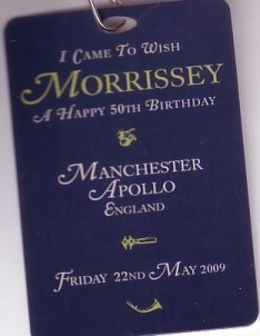 birthday laminate pass given out at the concert