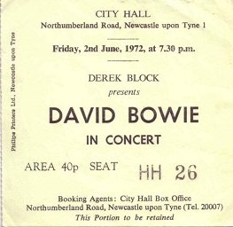 David Bowie Ziggy Stardust Tour 1972 and 1973