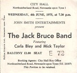 Jack Bruce Band with Mick Taylor and Carla Bley Newcastle City