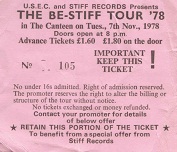The Stiffs The Stiff Tours 1977 and 1978: Be Stiff 1978 | Vintagerock's Weblog.