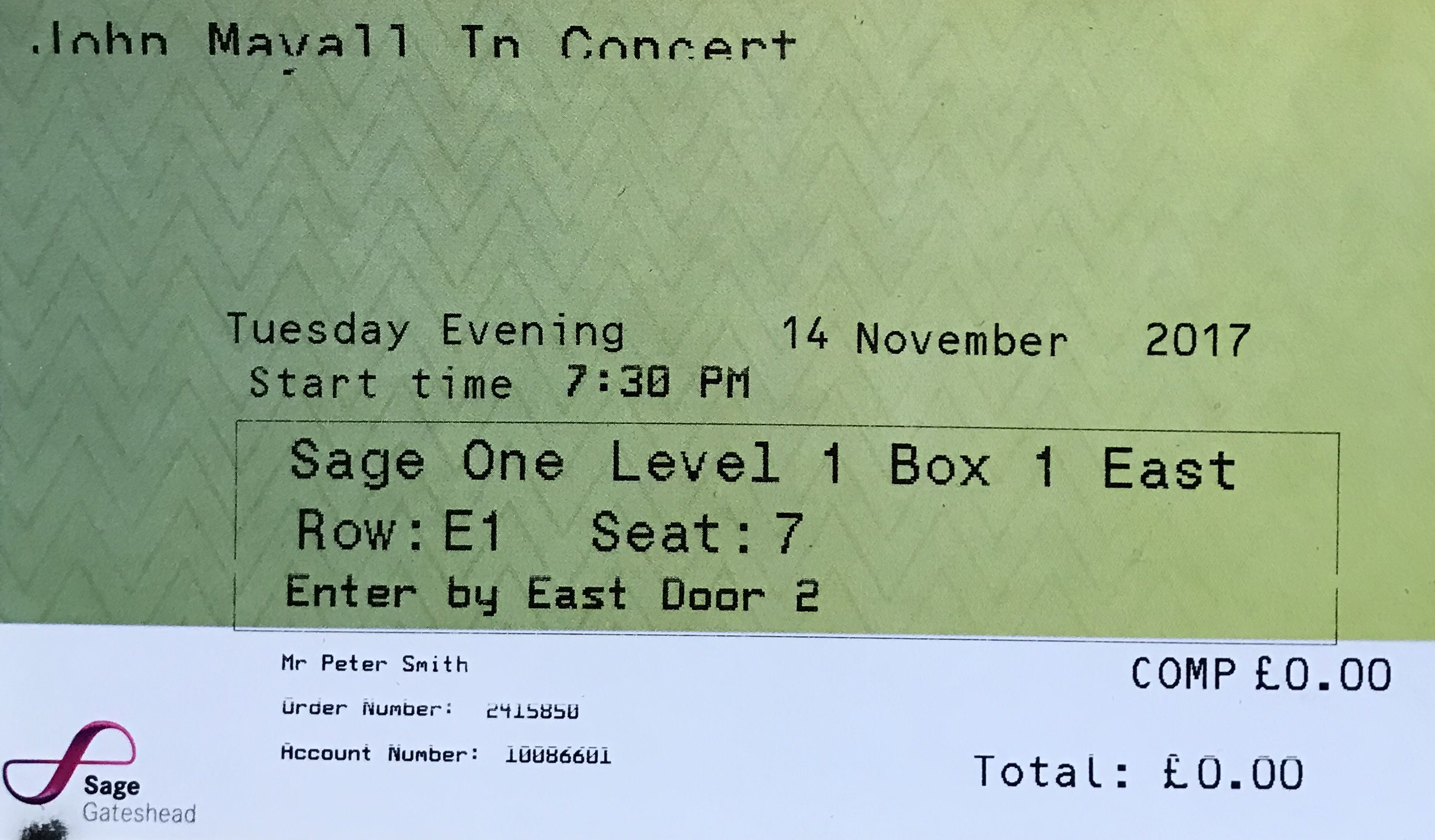 mayall tix