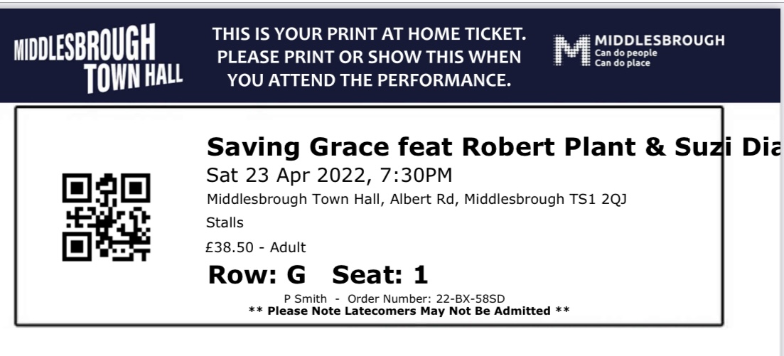 SAVING GRACE TIX